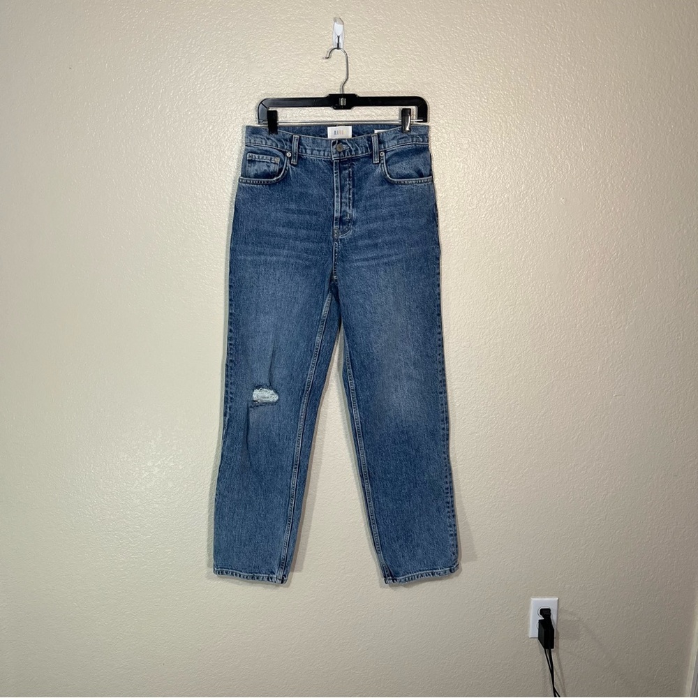 Rails Blue Straight Leg Jeans with Knee Detail